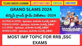 GRAND SLAMS 2024 WINNERS  Useful For SSC  RRB Exams [upl. by Nedry]