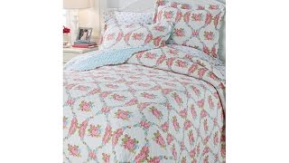 Cottage Collection Lattice Reversible 3piece Quilt Set [upl. by Navek]