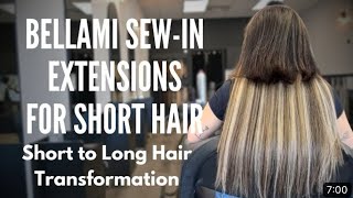 Extensions For Short Hair hairextensions hairtutorial haireducation wefthair [upl. by Ahsemot324]