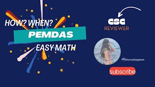 PEMDAS  CSC REVIEWER 2024 Easy Math [upl. by Behl392]