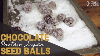 How To Make Chocolate Protein Super Seed Balls  Vegan Recipe [upl. by Pammy]