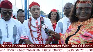 Prince Ephraim Celebrates with Oba Of Benin [upl. by Thorlay472]