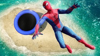 GTA 5 Spiderman • Epic Trampoline Jumps and Fails No godmode [upl. by Rains]