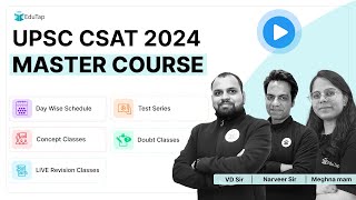 UPSC CSAT 2024 Master Course  CSAT Online Coaching amp Classes 2024  CSAT Exam Preparation EduTap [upl. by Akinahc]