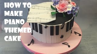 Piano Themed Cake tutorial [upl. by Stesha]