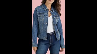 Wrangler Authentics Womens Stretch Denim Jacket [upl. by Annaxor]