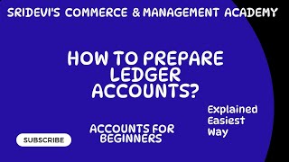 HOW TO PREPARE LEDGER ACCOUNTS [upl. by Leander]