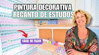 Recanto de Estudos com pintura decorativa Fácil de Fazer [upl. by Blackman]