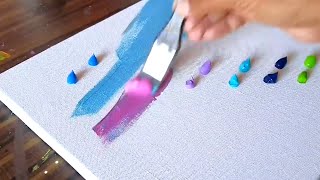 Easy Acrylic Painting Technique  Abstract Landscape Painting  Step By Step [upl. by Gnoy863]