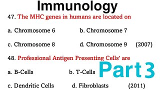 Immunology  Immunology MCQs With Answers  Immunology MCQ  Immunity MCQ  Part 3 [upl. by Schroer]