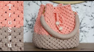 Macrame BAG Tutorial DIY Torebka ze sznurka krok po kroku How to Make a Macrame Bag SUMMER BAG [upl. by Colville]