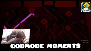 GD TODAY 6 GODMODE MOMENTS  Geometry Dash [upl. by Hareenum]