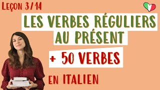 🇮🇹 La conjugaison des verbes réguliers au présent de l’indicatif  Cours italien pour débutants 314 [upl. by Viviene]