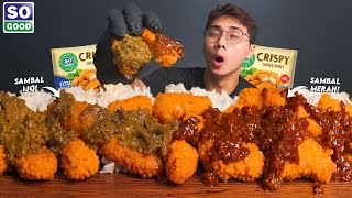 NGERI MUKBANG NUGGET CRISPY BANJIR CABE RAWIT MERAH DAN IJO🥵 [upl. by Anala]