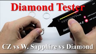 White Sapphire vs CZ vs Diamond  Can a Gem Tester Tell Them Apart [upl. by Harry280]