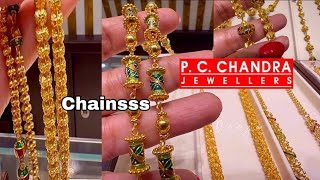 Latest 22k Long Chain Muff Chain amp Short Necklace Designs pcchandrajewellers Gold ChainDeeya [upl. by Ysnat]