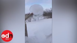 WHAT just happened Boiling water turns instantly to snow in freezing Midwest [upl. by Norek]