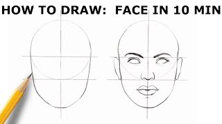 HOW TO DRAW FACE  Basic Proportion [upl. by Eikceb118]