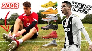 Testing ALL of Cristiano Ronaldos Football Boots 20032019 [upl. by Doowle]