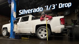 LOWERING A 2017 SILVERADO  2quot BELLTECH DROP SHACKLES [upl. by Anabelle]