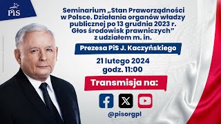 Seminarium „Stan Praworządności w Polsce Działania organów władzy publicznej po 1312 2023 r” [upl. by Vonnie]