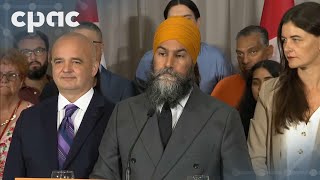 Jagmeet Singh faces the press after ending LiberalNDP confidence deal – September 5 2024 [upl. by Nonnac641]