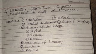 LimnologyDefinition historical development amp scope of limnology ll MSc3sem zoology notes in hindi [upl. by Edals]