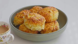 The Worlds Easiest Cheese Scones  NO BUTTER [upl. by Olds]