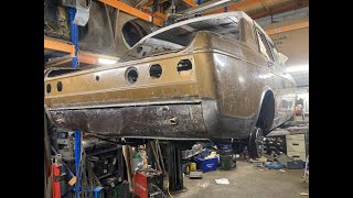 Hillman Hunter GLS Light Restoration Part One  welding rear end [upl. by Otila448]