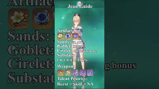 Jean Build Guide genshinguide genshinimpact jean [upl. by Nnyla]