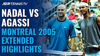 Rafael Nadal vs Andre Agassi Classic Tennis Highlights  Montreal 2005 Final [upl. by Tiemroth]