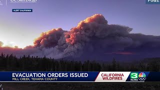 Park Fire Tehama County issues more evacuation orders as fire continues to burn [upl. by Aihtnic]