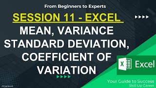 Session 11  Mean Variance Standard Deviation Coefficient of variation [upl. by Efi]