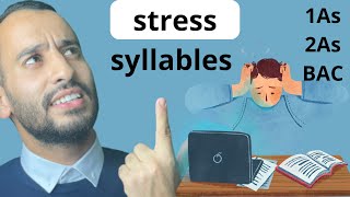 درس الشدة في الانجليزية stressed syllable لجميع المستويات باك اولى وثانية ثانوي english bac [upl. by Madelaine]