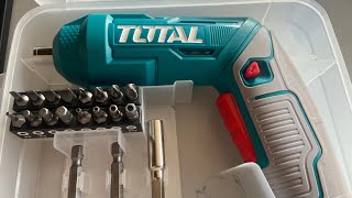 TOTAL LithiumIon cordless screwdriver 4V  15Ah Type C TSDLI0442 [upl. by Eveivaneg]