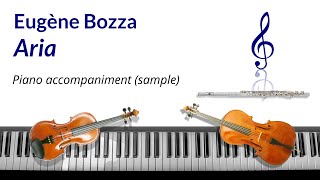 Bozza Aria  piano accompaniment backing track sampledemo [upl. by Osnofledi]