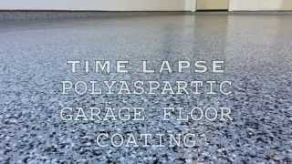 Polyaspartic Garage Floor Coating Time Lapse [upl. by Novyak368]