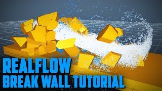 Tutorial Realflow Break Wall With Liquid Simulation [upl. by Aicssej]