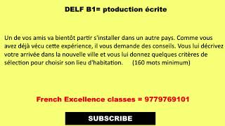 DELF B1 production ecrite donner des conseils à un ami pour sinstaller dans lautre pays [upl. by Pine697]