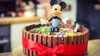 Myszka Minnie Tort Kit Kat MampMs Skittles Nutella Urodzinowy TORT Birthday cake [upl. by Margalo]