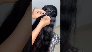 Party hairstyle 💛hairstyles braidhairstyle subscribe hairstylehorts braids hairtutorial wow [upl. by Keele]