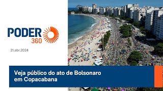 Veja público do ato de Bolsonaro em Copacabana [upl. by Evol]