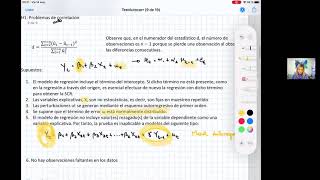 Test de autocorrelación DurbinWatson y BreuschGodfrey [upl. by Conyers]