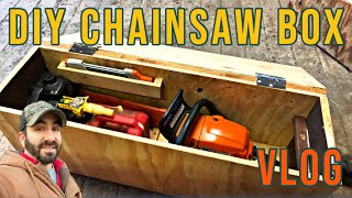 Life in Vermont Building a DIY Chainsaw box [upl. by Nwahsyd681]