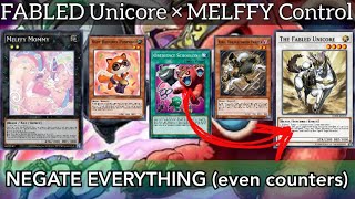 NEGATE Everything MELFFY MOMMY × FABLED UNICORE Schooled Obedience OP Duel Links [upl. by Annaehr]