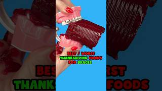 6 BEST and WORST Thanksgiving DINNER foods for braces 👀 braces dinner asmrfood [upl. by Evin640]