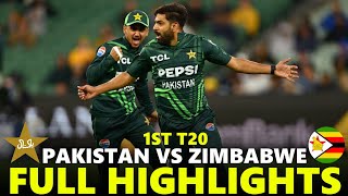 Pakistan vs Zimbabwe Full Highlights 1st T20 2024  pak vs zim [upl. by Atteval]