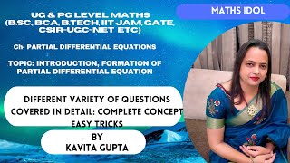 INTRODUCTION AND FORMATION OF PARTIAL DIFFERENTIAL EQUATION IN HINDI  VARIETY OF EXAMPLES [upl. by Weibel]