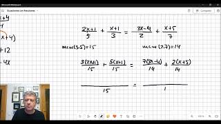 Ecuaciones Lineales con fracciones [upl. by Yelrehs]