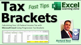 Calculating Your US Federal Income Tax with Microsoft Excel Using Progressive Tax Brackets [upl. by Amathiste]